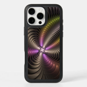 Abstract Shiny Trippy Colorful 3D Fractal Art iPhone 16 Pro Max Case