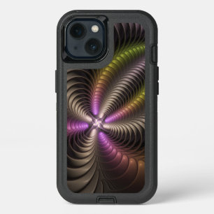 Abstract Shiny Trippy Colorful 3D Fractal Art iPhone 13 Case