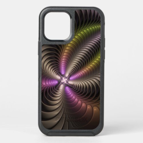 Abstract Shiny Trippy Colorful 3D Fractal Art OtterBox Symmetry iPhone 12 Case