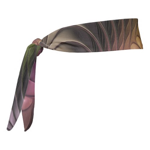 Abstract Shiny Trippy Colorful 3D Fractal Art Tie Headband