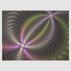 Abstract Shiny Trippy Colorful 3D Fractal Art Tissue Paper