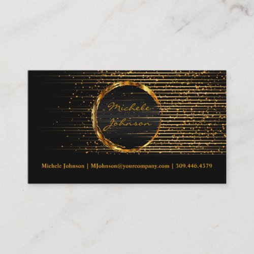 Abstract Shooting Gold Star Light Universe Business Card