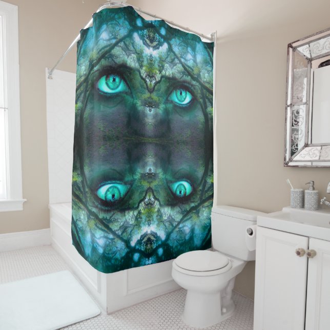 Abstract Shower Curtain (In Situ)