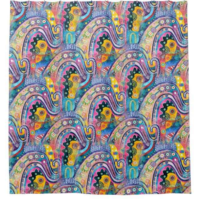 abstract shower curtain (Front)