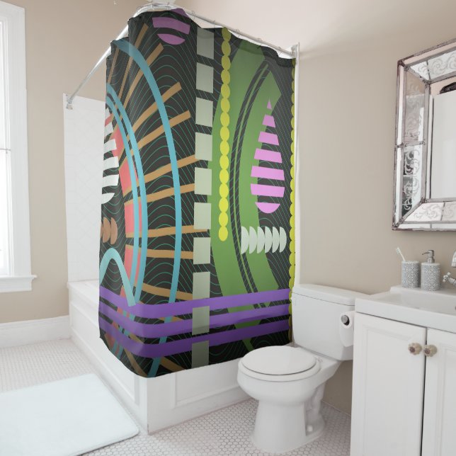 Abstract Shower Curtain (In Situ)