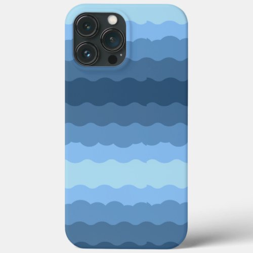 Abstract silhouette Ocean Waves iPhone 13 Pro Max Case