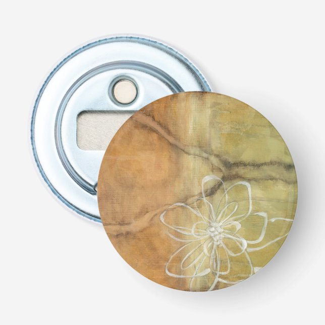 Abstract Silhouette Painting on Tan Background Bottle Opener (Front)