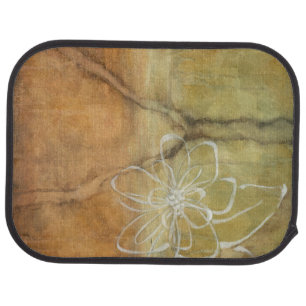 Abstract Silhouette Painting on Tan Background Car Mat