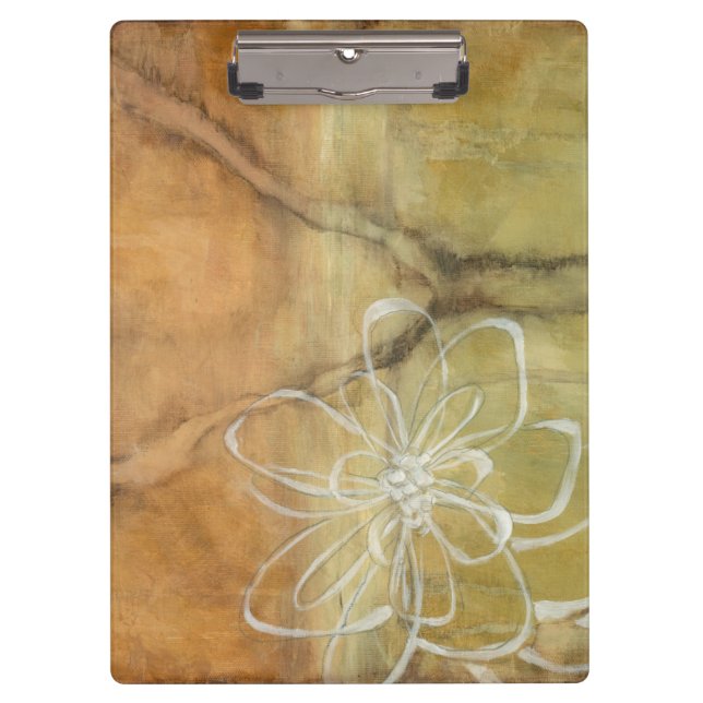 Abstract Silhouette Painting on Tan Background Clipboard (Front)