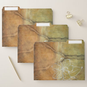 Abstract Silhouette Painting on Tan Background File Folder