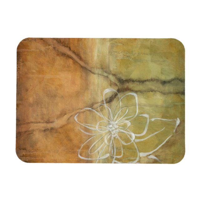 Abstract Silhouette Painting on Tan Background Magnet (Horizontal)