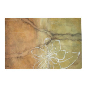 Abstract Silhouette Painting on Tan Background Placemat