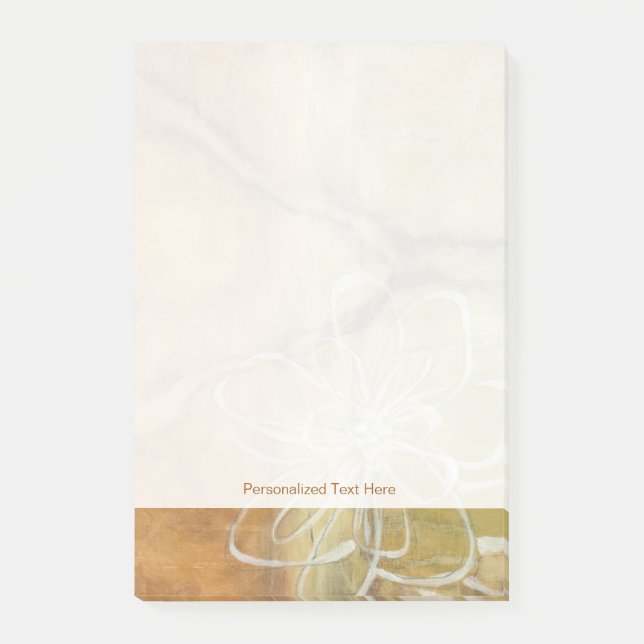 Abstract Silhouette Painting on Tan Background Post-it Notes (Front)