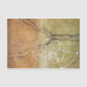 Abstract Silhouette Painting on Tan Background Tissue Paper