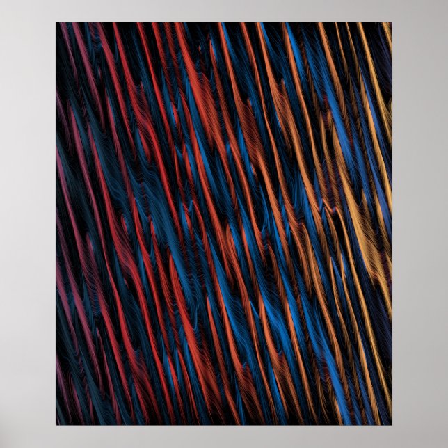 Abstract Silky Lines  Poster (Front)