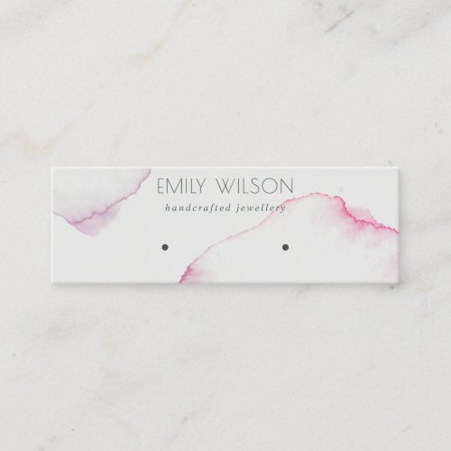 Abstract Silver Grey Pink Purple Earring Display Mini Business Card