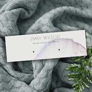 Abstract Silver Grey Pink Purple Earring Display Mini Business Card