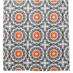 abstract silver, light gray and dark slate gray se shower curtain