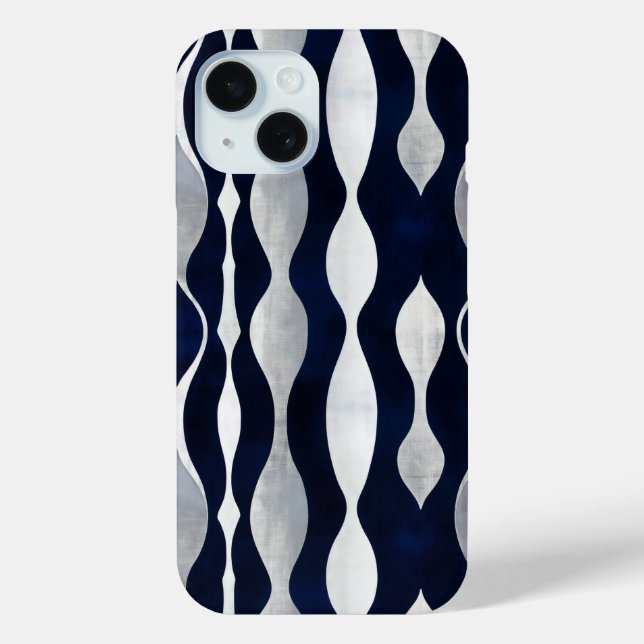 Abstract Silver Pattern Case-Mate iPhone Case (Back)