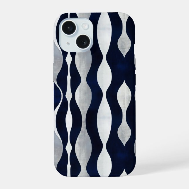 Abstract Silver Pattern Iphone Case (Back)