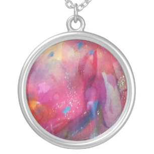 ABSTRACT SILVER PLATED NECKLACE