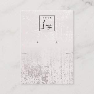 Abstract Silver Rain Necklace Earring Logo Display Business Card