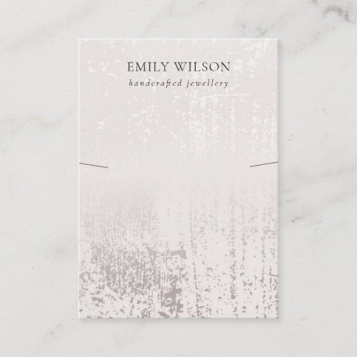 Abstract Silver Rain Texture Necklace Band Display Business Card