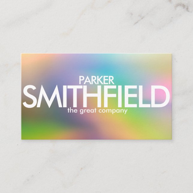 Abstract Simple Color Design Business Card (Front)