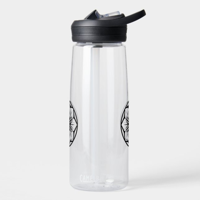 abstract simple flower water bottle (Left)