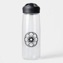 abstract simple flower water bottle
