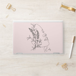 Abstract Simple Line Art Illustration , Boho Chic HP Laptop Skin