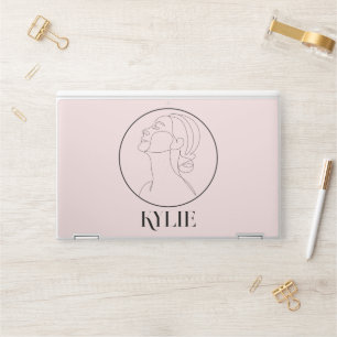 Abstract Simple Line Art Woman Illustration HP Laptop Skin