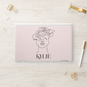 Abstract Simple Line Art Woman Illustration HP Laptop Skin