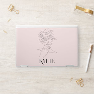 Abstract Simple Line Art Woman Illustration HP Laptop Skin