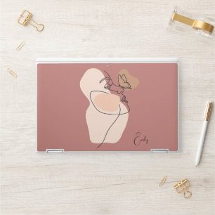 Abstract Simple Line Art Woman Illustration HP Laptop Skin