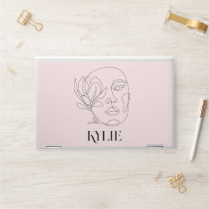 Abstract Simple Line Art Woman Illustration HP Laptop Skin