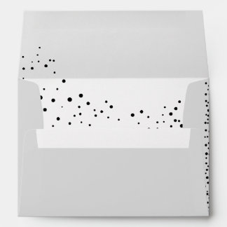 Abstract Simple Modern Black Random Dots Envelope