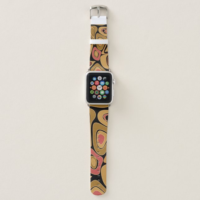 Abstract simple seamless texture pattern print apple watch band (Front)