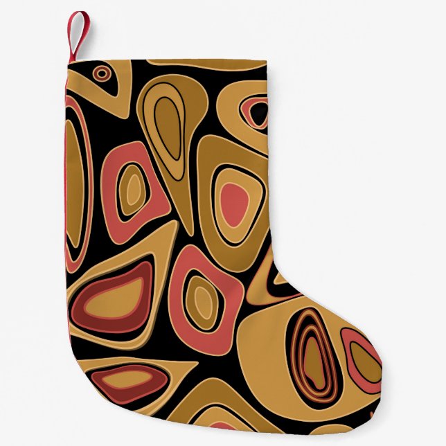 Abstract simple seamless texture pattern print small christmas stocking (Front)