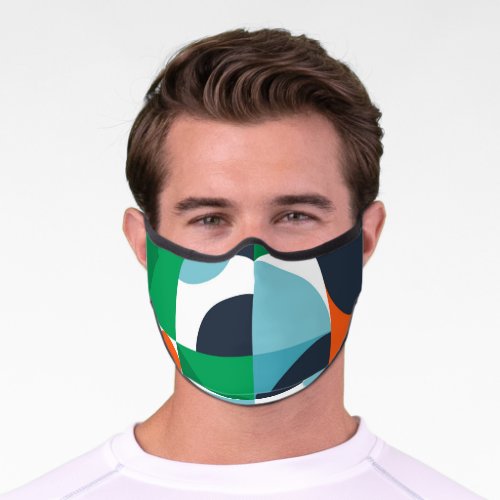 Abstract simple shapes and shapes premium face mask