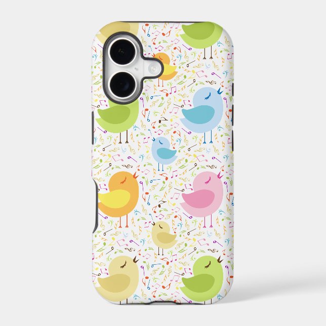 Abstract Singing Chicks Iphone Case (Back)