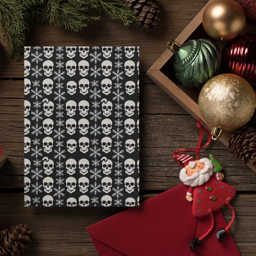 Abstract Skeleton Snowflake Design Wrapping Paper Sheets