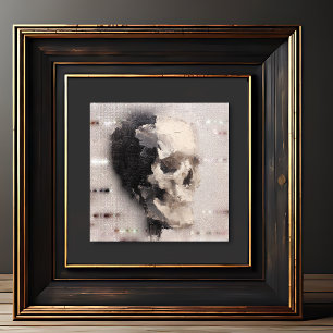 Abstract Skull Art – Modern or Vintage Halloween Photo Print