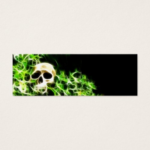 Abstract skull bookmark business card