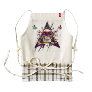 Abstract skull.Modern skull Zazzle HEART Apron