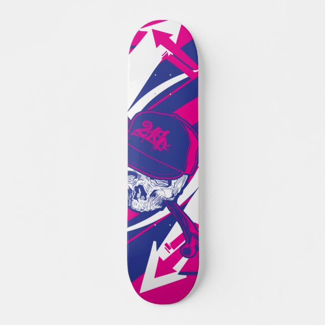 Abstract Skull Skateboard Deck (Front)