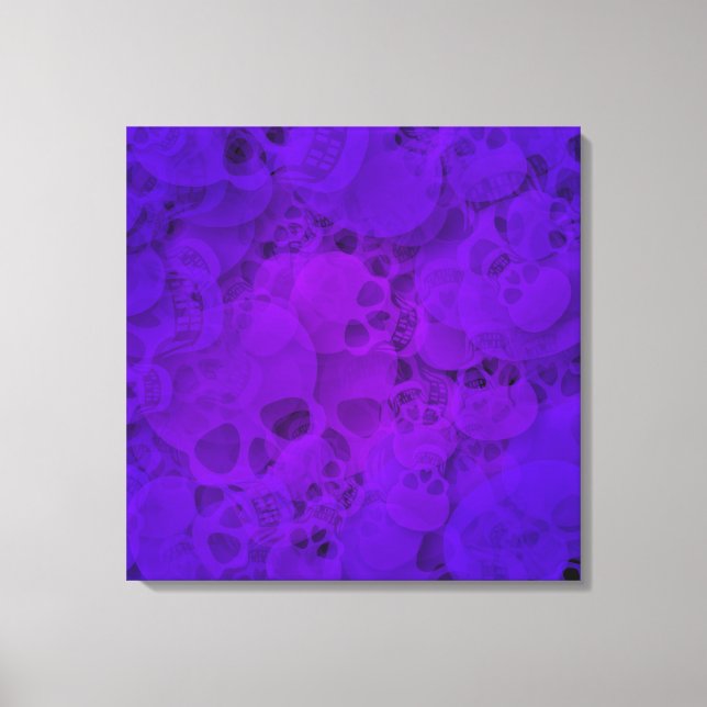 Abstract Skulls Premium Wrapped Canvas (Front)