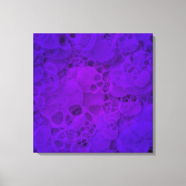 Abstract Skulls Premium Wrapped Canvas Print (Front)