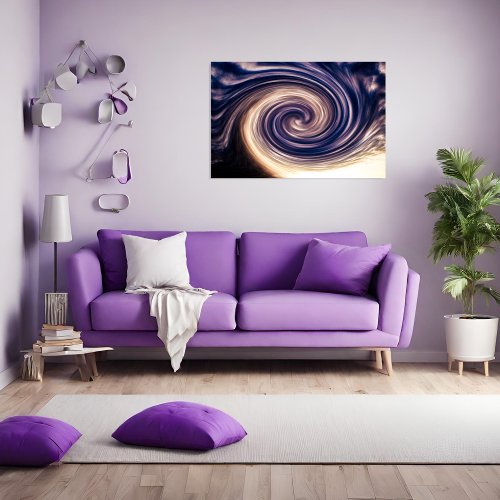 Abstract Sky Twirl Poster