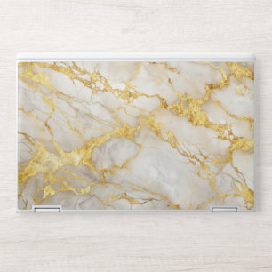 Abstract Slick marble gold glitter HP Laptop Skin